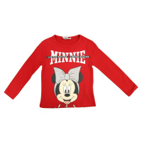 ČERVENÉ TŘPYTIVÉ TRIČKO MINNIE S DLOUHÝM RUKÁVEM Červená