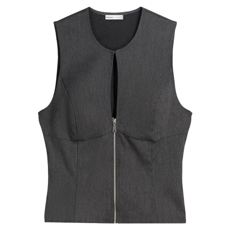 Bershka Top antracitová