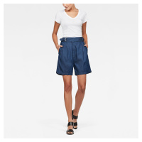 G-STAR Shorts - Bristum pleated high Bermuda wmn blue