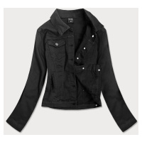 Jednoduchá černá dámská džínová bunda s kapsami model 15032356 - M.B.J