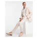 ASOS DESIGN wedding super skinny suit trousers with tartan check in pink