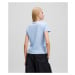 Tričko karl lagerfeld boucle karl signature t-shirt kentucky blue