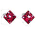 Stříbrné náušnice pecka s krystaly Swarovski červený kosočtverec 31169.3 Cherry