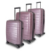 Travelite Air Base Sada 3 kufrů 55/67/77cm Růžová Lilac Polypropylen