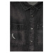 Dětská riflová košile Sisley černá barva
