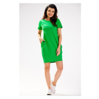 Dámské letní šaty v zelené barvě