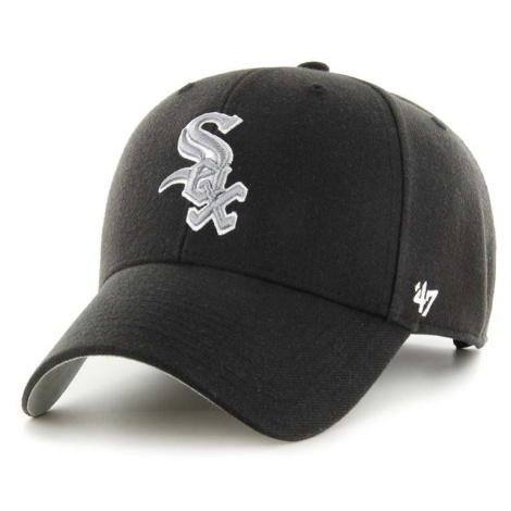 Čepice z vlněné směsi 47brand MLB Chicago White Sox černá barva, s aplikací 47 Brand