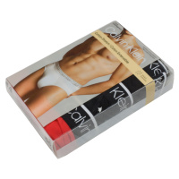 3pack calvin klein pánské boxerky 3 kusy vícebarevné vánoční red m