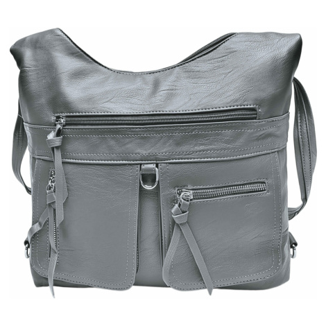 Praktický středně šedý kabelko-batoh 2v1 Tapple