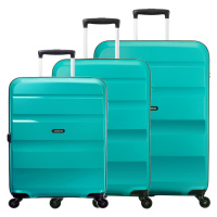 American Tourister BON AIR Sada 3 kufrů 55/66/75cm Modrý Deep Turquoise