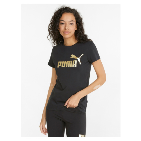Černé dámské tričko s potiskem Puma