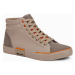 Ombre Men's high classic sneakers with quilted upper - beige and orange