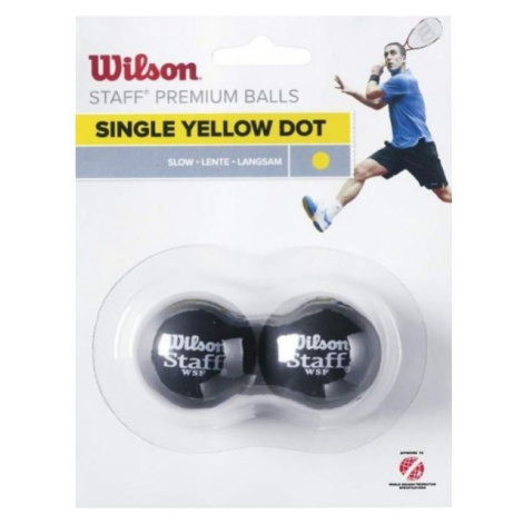 Wilson STAFF SQUASH 2 BALL YEL DOT Squashový míček, žlutá, velikost