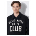 Bavlněná mikina Billionaire Boys Club Collared Half Zip Sweater černá barva, s potiskem, B24125