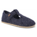 Barefoot dětské přezůvky Froddo - Flexy Wooly Dark Blue modré