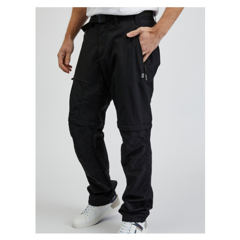 Černé pánské kalhoty s odepínací nohavicí SAM73 Walter Sam 73
