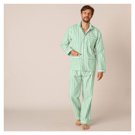 Blancheporte Klasické pyžamo, flanel zelená