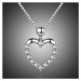 GRACE Silver Jewellery Stříbrný náhrdelník se zirkony Ernesta - stříbro 925/1000 NH-SCN025/3 Stř