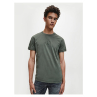 Calvin Klein pánské khaki zelené tričko