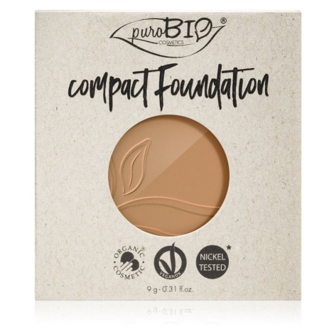 puroBIO Cosmetics Compact Foundation kompaktní pudrový make-up náhradní náplň SPF 10 odstín 04 9