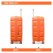 Kono K2292L Sada kufrů 4ks spinner 29cm 54cm 62cm 72cm Oranžová ABS