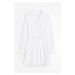 H & M - Košilové šaty's madeirou - bílá