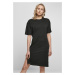 Ladies Organic Oversized Slit Tee Dress Black