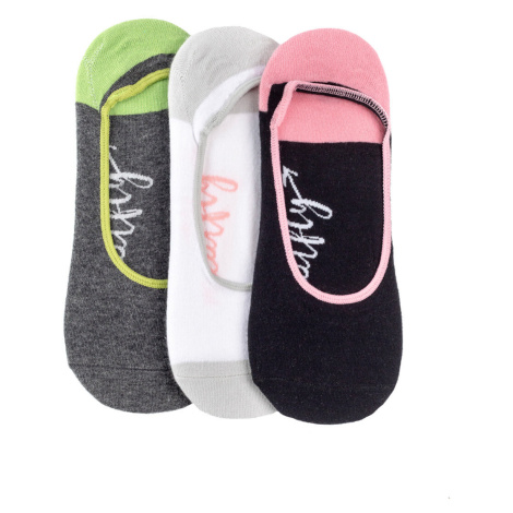 Meatfly ponožky Low socks - Triple pack E/ Logo | Mnohobarevná