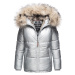Dámská teplá zimní bunda s kožíškem Tikunaa Premium Navahoo - SILVER