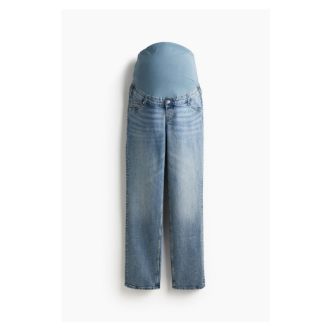 H & M - MAMA Straight High Jeans - modrá H&M