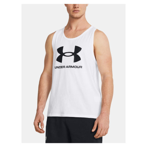 Under Armour Tílko UA SPORTSTYLE LOGO TANK-WHT - Pánské