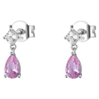 Brosway Stříbrné visací náušnice s kubickou Vibrant Pink zirkonií FVP115