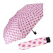 Derby Mini Trend Gemustert dámský skládací deštník, růžová, s motivem