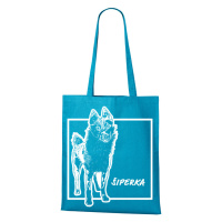 Plátěná nákupní taška s potiskem plemene Šiperka - pro milovníky psů