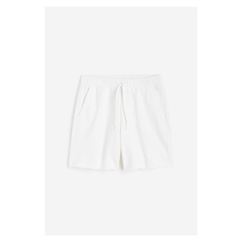 H & M - Teplákové šortky's výšivkou - bílá H&M