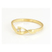 Prsten ze žlutého zlata s briliantem BP0076F + DÁREK ZDARMA