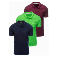 Ombre Pánské tričko s límečkem Meliat různé barvy ruznobarevne