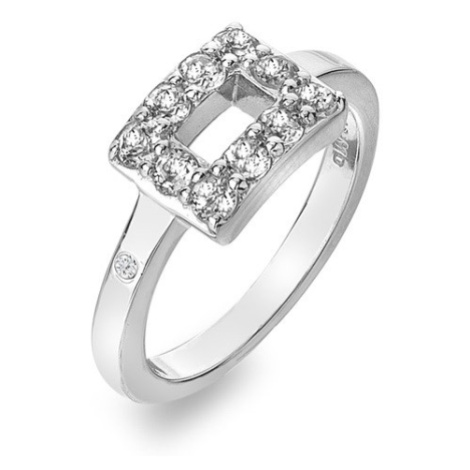 Hot Diamonds Stříbrný prsten s diamantem a topazy Echo DR240 50 mm