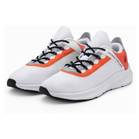 Ombre Men's sneakers with neon inserts - white