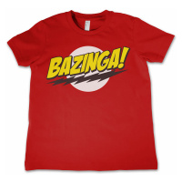 Big Bang Theory tričko, Bazinga Super Logo Kids Red, dětské