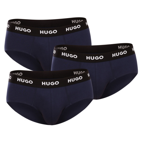 3PACK pánské slipy HUGO tmavě modré (50469763 410) Hugo Boss