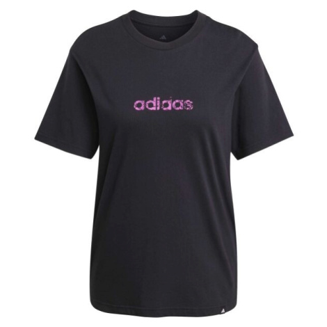 adidas CAMO LINEAR Dámské triko, černá, velikost