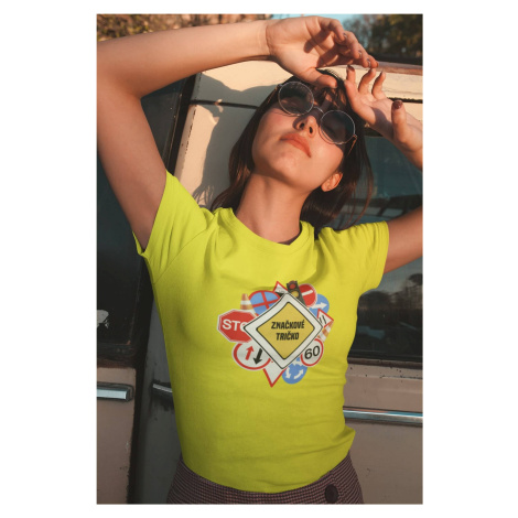 Dámské tričko Značkové tričko Barva: Citrónová