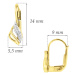 GEMMAX Jewelry Zlaté náušnice na klapku Z8024 GLECB-25851
