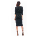 Černé šaty s nastavitelnou délkou A405