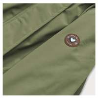 Dámská bunda v khaki barvě s kapucí (CAN-563)