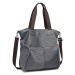 KONO dámská maxi taška na rameno s kontrastními panely EH2221 - 25L - šedá