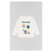 Dětské bavlněné tričko zippy bílá barva, s potiskem