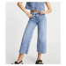 Only Sonny cropped wide leg jeans in blue
