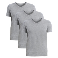 Tezen kvalitní pánské triko do 'V' FTV01 - trojbal šedá
